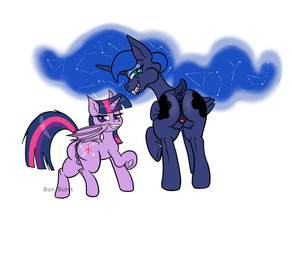 animal_genitalia animal_vulva anus butt clitoris constellation crotch_breasts duo equine_anus equine_genitalia equine_vulva fangs female female_feral feral genitals hair hair_bun hooves horn looking_back puffy_anus simple_background teats teeth underhoof vulva wings bun_burst friendship_is_magic hasbro my_little_pony mythology princess_luna_(mlp) twilight_sparkle_(mlp) bat_pony equid equine mammal mythological_creature mythological_equine winged_unicorn hi_res