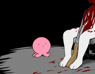 Rating: e
ID: 5759806
Date: 2025-08-06 03:13:24 -0400
Status: pending
Score: 23
2025 3_toes absurd_res alien anthro between_legs blood blood_splatter bodily_fluids breasts chair collar collar_only colored corpse covered_in_blood crying dark death detailed digital_drawing_(artwork) digital_media_(artwork) domestic_cat duo e254e feet felid feline felis female furniture gore gun headless hi_res mammal morbid mutilated_face nipple_piercing nipples nnu-anu-kf nude office_chair oh_no piercing ranged_weapon sad self-harm shotgun sitting small_breasts suicide takopi's_original_sin tears tears_of_sadness toes veronica_(e254e) weapon post #5759806