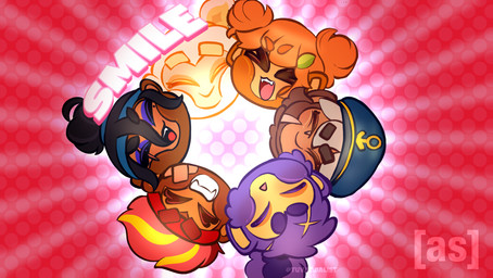 anthro clothing eyeshadow fangs female group hat headgear headwear makeup pattern_background peaked_cap scar simple_background smile teeth text thumbnail_redraw conditional_dnp tuvandalist bloons_tower_defense ninja_kiwi smile_hd admiral_brickell adora_(bloons) ezili_(bloons) gwendolin_(bloons) rosalia_(bloons) sauda_(bloons) haplorhine mammal monkey primate english_text hi_res redraw