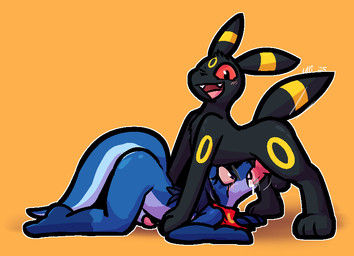 3_toes all_fours animal_genitalia animal_penis anthro anthro_on_feral anthro_penetrated ass_up balls bestiality big_balls big_penis black_balls black_body black_eyes black_fur blue_penis blush canine_genitalia canine_penis cute_fangs duo erection fangs feet feral feral_penetrating feral_penetrating_anthro fur genitals glans humanoid_genitalia humanoid_penis kerchief looking_down male male/male male_penetrated male_penetrating male_penetrating_male markings mostly_nude nude open_mouth orange_background penetration penis pink_glans pink_penis pink_sclera red_kerchief red_penis red_sclera sex side_view simple_background smile teeth toes yellow_body yellow_fur yellow_markings ultilix nintendo pokemon ulti_(ultilix) canid canine eeveelution generation_2_pokemon lizard mammal pokemon_(species) reptile scalie umbreon 2025