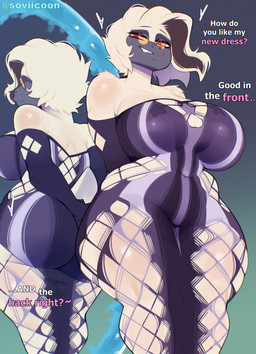 anthro big_butt biped breasts butt clothed clothing crossgender dialogue eyewear female fur mtf_crossgender pupils smile text thick_thighs white_body wide_hips soviicoon idw_publishing sega sonic_the_hedgehog_(comics) sonic_the_hedgehog_(idw) sonic_the_hedgehog_(series) doctor_starline mammal monotreme platypus english_text hi_res