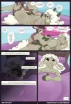 2018 anthro belly big_breasts blush bovid breasts butt caprine clitoral clitoral_fingering clitoral_masturbation clitoris clothing comic covering covering_mouth deer dialogue digital_media_(artwork) domestic_sheep duo eeekay english_text facial_piercing female female/female fingering fingering_partner fugue_(eeekay) fur genitals hair hi_res horn lethe_(eeekay) mammal masturbation new_world_deer nipples nude overweight piercing pudu pussy sex sheep short skinny text thick_thighs vaginal wide_hips