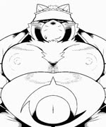 anthro belly blush eyes_closed humanoid_hands kemono male moobs navel nipples obese obese_male overweight overweight_male solo sigenoya takotyutyu lifewonders live_a_hero shoen canid canine mammal raccoon_dog tanuki 2021 animated no_sound short_playtime webm