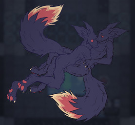anthro big_ears butt claws collarbone cuddling digitigrade dipstick_tail duo ear_tuft eye_contact finger_claws fluffy fluffy_ears fluffy_tail fur fur_markings grey_body grey_ears grey_fur grey_pupils grey_tail heads_together hug leg_between_thighs looking_at_another male male/male male_anthro markings multicolored_tail nipples nude nude_anthro nude_male pawpads paws pointy_ears prick_ears pupils red_pawpads red_sclera screencap screencap_background slim_anthro slim_male smile smiling_at_another smiling_at_each_other smiling_at_partner tail tail_markings toe_claws tuft firealone casualties:_unknown canid canine expie_(gunsawian) gunsawian hybrid mammal murid rodent 2026 digital_drawing_(artwork) digital_media_(artwork) full-length_portrait hi_res portrait traced