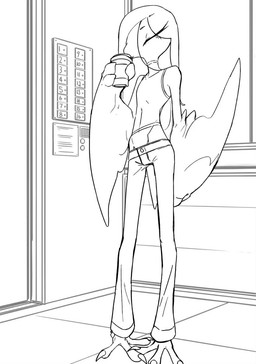 4_toes anisodactyl anthro avian_feet barefoot beak beak_ring big_eyes biped blush blush_lines bodily_fluids claws clothed clothed_anthro clothed_male clothing coffee_cup container crossed_legs cup disposable_cup elevator embarrased_horny embarrassed eye_through_hair eyelashes feathered_wings feathers feet femboy genital_fluids hair hair_over_eye holding_coffee_cup holding_container holding_cup holding_object inside long_hair male male_anthro male_peeing midriff navel nervous nervous_sweat omorashi peeing peeing_on_self scuted_feet scutes skinny_anthro skinny_male soaked solo sweat talons toe_claws toes topwear translucent translucent_hair urine urine_on_self urine_pool urine_stream watersports wetting wide_stance winged_arms wings chalk_outline hill_(chalk_outline) avian bird corvid corvus_(genus) crow oscine passerine 2025 2d_animation animated clip_studio_paint_(artwork) digital_media_(artwork) english_description frame_by_frame full-length_portrait hi_res monochrome no_sound portrait short_playtime smaller_version_at_source spot_color webm
