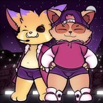 bottomwear clothing duo male shorts tight_bottomwear tight_clothing tight_shorts ishitaka_uwu league_of_legends riot_games tencent gnar_(lol) teemo_(lol) yordle 1:1 hi_res