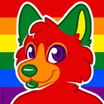 ambiguous_gender anthro blep circle_eyebrows eyebrows fur lgbt_pride looking_at_viewer outline pride_color_background pride_color_palette pride_colors rainbow_pride_colors simple_background six-stripe_rainbow_pride_colors smile snout solo tongue tongue_out white_outline cloudpie conditional_dnp lgbt_pride_month canid canine mammal 1:1 2021 bust_portrait clip_studio_paint_(artwork) digital_drawing_(artwork) digital_media_(artwork) icon portrait restricted_palette