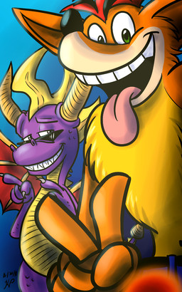 anthro bandicoot big_ears claws close-up clothed clothing crash_bandicoot crash_bandicoot_(series) crossover dragon eyewear feral fur glasses green_eyes hair horn looking_at_viewer male mammal marsupial navel nintendonut1 nude open_mouth orange_fur pants purple_eyes purple_skin scales scalie selfie sharp_claws sharp_teeth smile spyro spyro_the_dragon teal_background teeth tongue tongue_out topless video_games western_dragon wings
Rating: Safe
Score: 5
User: Dergalicious
Date: April 21, 2018 anthro bandicoot big_ears claws close-up clothed clothing crash_bandicoot crash_bandicoot_(series) crossover dragon eyewear feral fur glasses green_eyes hair horn looking_at_viewer male mammal marsupial navel nintendonut1 nude open_mouth orange_fur pants purple_eyes purple_skin scales scalie selfie sharp_claws sharp_teeth smile spyro spyro_the_dragon teal_background teeth tongue tongue_out topless video_games western_dragon wings
Rating: Safe
Score: 5
User: Dergalicious
Date: April 21, 2018