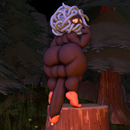 anthro balls big_balls big_butt big_penis black_body black_penis bodily_fluids butt genital_fluids genitals huge_balls huge_penis hyper hyper_balls hyper_genitalia hyper_penis long_penis looking_down male night outdoor_nudity outside overweight overweight_male penis precum shortstack shortstack_male solo thick_thighs logdoesrenders kabalmystic_(modeler) nintendo pokemon generation_1_pokemon humanoid pokemon_(species) tangela 1:1 3d_(artwork) digital_media_(artwork) hi_res source_filmmaker_(artwork)
