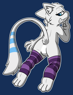 3_toes 4_fingers anthro biped blue_eyes blue_markings blue_stripes blue_tail butt clothed clothed_anthro clothed_female clothing eyelashes feather_markings feathers featureless_crotch feet female female_anthro fingers floating footwear fur fur_markings hair happy inner_ear_fluff legwear levitation looking_at_viewer looking_back looking_back_at_viewer markings mostly_nude mostly_nude_anthro mostly_nude_female multicolored_tail pattern_clothing pattern_footwear pattern_legwear pattern_socks presenting presenting_hindquarters purple_clothing purple_footwear purple_legwear purple_socks purple_stripes rear_view semi-anthro simple_background smile smiling_at_viewer smirk smirking_at_viewer socks solo striped_body striped_clothing striped_footwear striped_fur striped_markings striped_socks striped_tail stripes tail tail_markings toes transparent_background tuft two_tone_tail white_body white_ears white_fur white_hair white_inner_ear white_inner_ear_fluff white_tail ssecrets151 nintendo pokemon fan_character yuki_(side_b) felid feline generation_1_pokemon legendary_pokemon mammal mew_(pokemon) pokemon_(species) 2025 alpha_channel
