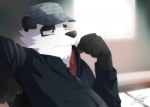 anthro black_nose clothing hat headgear headwear male solo super-tuler tairu bear giant_panda mammal