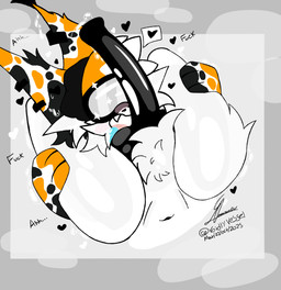 ambiguous_fluids ambiguous_gender animal_dildo animal_genitalia animal_penis animal_sex_toy anthro aroused balls beanie big_butt big_penis blush blush_lines bodily_fluids butt butt_grab clothing dildo duo equine_dildo equine_genitalia equine_penis erection eyewear eyewear_on_head fellatio fur genital_fluids genitals goggles goggles_on_face goggles_on_head hand_on_butt happy happy_sex hat headgear headwear leg_grab male male/ambiguous open_mouth oral penile penis penis_in_face piercing precum precum_on_penis sex sex_toy thick_thighs white_body white_fur wide_hips voidlyvessel emmanuel_(voidlyvessel) voidly_(voidlyvessel) calico_cat domestic_cat felid feline felis mammal absurd_res hi_res