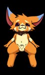 animal_genitalia anthro balls blush chest_tuft genitals male navel nude paws penis sheath sitting solo tuft tusks young kakau221 league_of_legends riot_games tencent gnar_(lol) yordle 3:5 alpha_channel low_res