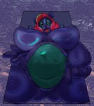 belly belly_squish big_belly big_breasts breasts colored_nails digestion female flashlight lips nails navel size_difference slime solo squish thick_lips thick_thighs vore wide_hips kentuckiyucki goo_creature humanoid hi_res