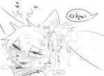 after_ear_penetration after_sex ambiguous_focus ambiguous_gender anthro blush bodily_fluids cum cum_drip cum_from_ear cum_from_eyes cum_in_ear cum_in_hair cum_inside cum_on_face disembodied_penis dripping duo eye_roll fucked_silly gaping_inner_ear genital_fluids genitals hair humanoid_genitalia humanoid_penis male male/ambiguous one_eye_closed open_mouth penis solo_focus speech_bubble text vitame83 ambiguous_species canid canine canis domestic_dog mammal hi_res korean_text monochrome