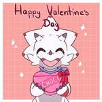 anthro box_of_chocolates candy chocolate dessert eyes_closed food holidays horn male ribbons smile solo guluspudi bandai_namco digimon digimon_ghost_game valentine's_day digimon_(species) gammamon scalie 1:1 hi_res