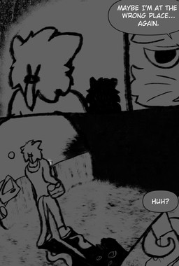 ambiguous_gender anthro car cave clothing coiling coiling_around_leg dialogue electronics fur hair outside phone shadow sketchy solo tentacles text vehicle sus_muk script_(sus_muk) the_friend domestic_cat felid feline felis mammal comic digital_media_(artwork) english_text greyscale hi_res monochrome sketch