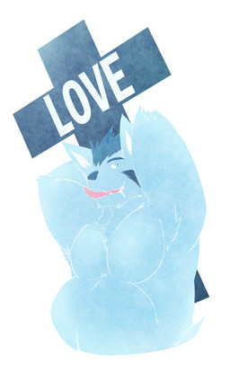 anthro armpit_hair belly blue_body blue_eyes blue_fur blue_hair bodily_fluids body_hair cross cum cum_drool cum_in_mouth cum_inside cum_on_face fur genital_fluids hair inviting licking looking_at_viewer love male moobs musclegut muscular nude open_mouth overweight overweight_anthro overweight_male religion seductive simple_background slightly_chubby smile solo tattoo text tongue tongue_out kokukokuboo christianity langdon_marston canid canine canis domestic_dog husky mammal nordic_sled_dog spitz 2012 absurd_res digital_media_(artwork) english_text hi_res