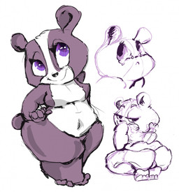 anthro bedroom_eyes big_butt black_nose bodily_fluids butt crying eyelashes female fur half-closed_eyes looking_back narrowed_eyes navel purple_body purple_eyes seductive simple_background slightly_chubby slightly_chubby_anthro slightly_chubby_female small_tail smile solo tail tears thick_thighs white_background white_body white_fur madokamagayka hasbro littlest_pet_shop littlest_pet_shop_(2012) penny_ling bear giant_panda mammal 2015 colored_sketch hi_res monochrome sketch