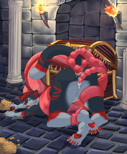 abdominal_bulge anal anal_penetration andromorph anthro anus ass_up assisted_exposure bodily_fluids butt egg egg_in_ass egg_in_vagina eggs_in_belly fantasy feet genital_fluids genitals intersex oviposition ovipositor ovipositor_in_ass ovipositor_in_pussy ovipositor_penetration pawpads paws penetration restrained restrained_by_tentacles sex solo tentacle_in_ass tentacle_in_vagina tentacle_ovipositor tentacle_penetration tentacle_sex tentacles vaginal vaginal_fluids vaginal_penetration vulva frank22young felid feline mammal mimic mimic_chest absurd_res hi_res