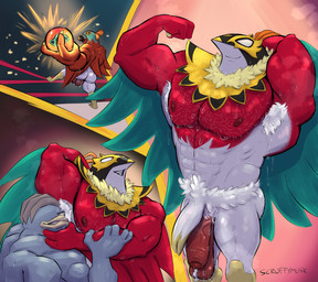 abs anthro arm_hair armpit_fetish armpit_hair armpit_sniffing back_muscles ball_tuft balls barazoku biceps big_balls big_penis bodily_fluids body_hair chest_hair duo electronics fighting_ring flaccid flexing foreskin genitals glistening glistening_body glistening_muscles grabbing_face grin hairy hairy_balls hawluchanite humanoid_genitalia humanoid_penis male male/male mega_stone microphone muscular muscular_male musk musky_armpits musky_balls musky_penis nude pecs penis presenting presenting_armpit pubes public saggy_balls smile smirk sniffing spotlight sweat sweaty_armpit sweaty_arms sweaty_back sweaty_balls sweaty_chest sweaty_genitalia sweaty_penis tuft vein veiny_penis yelling scruffymusk nintendo pokemon pokemon_legends_z-a generation_1_pokemon generation_6_pokemon generation_9_pokemon hawlucha machamp mega_evolution mega_hawlucha pokemon_(species) absurd_res hi_res