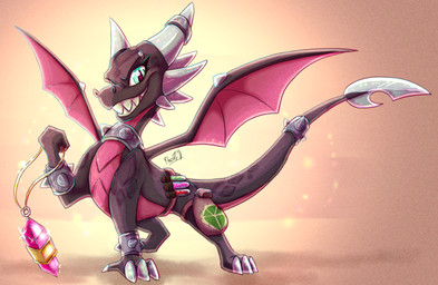 3_toes 4_fingers accessory armband bag belt black_body black_scales blade collar countershading eyebrow_piercing facial_piercing feet female feral fingers furgonomics gem green_eyes horn horn_jewelry horn_ring jewelry long_tail looking_at_viewer opposable_thumbs piercing quadruped red_body red_countershading red_scales red_wings ring ring_(jewelry) scales smile solo spiked_armband spiked_collar spiked_tail_ring spikes spread_wings standing tail tail_accessory tail_blade tail_jewelry tail_ring tapering_tail toes weapon_tail wings blaze_tfd activision european_mythology mythology spyro_reignited_trilogy spyro_the_dragon cynder dragon mythological_creature mythological_scalie scalie western_dragon 2021 hi_res signature