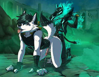 anal anal_penetration anthro bodily_fluids chain clothed clothing cum cum_inside doggystyle duo from_behind_position genital_fluids leaking_cum leash leash_pull male male/male outside partially_clothed penetration sex tail video_game_reference jamari jamaridraws epic_games fortnite mythology cerberus_(fortnite) furball_noah arctic_fox canid canid_demon canine demon fox hellhound mammal mythological_canine mythological_creature true_fox absurd_res hi_res