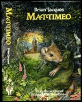 1989 anthro beady_eyes book_cover brown_body brown_fur chain clothed clothing cover cuff_(restraint) detailed_background douglas_hall english_text fern_(plant) flower footwear forest fur green_clothing hi_res male mammal mattimeo mouse murid murine no_sclera official_art outside plant realistic redwall restraints rodent sandals shackles solo text traditional_media_(artwork) tree whiskers wrist_cuffs