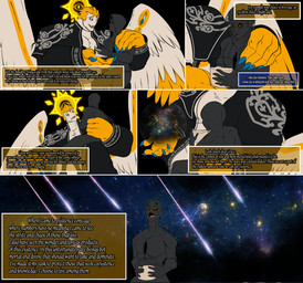 becoming_grace bound clothing cult dark_fantasy dialogue fantasy galaxy halo human_sacrifice knife occultism robe sacrifice shooting_star space text transformation wings last69skulls undeadkitty13 firedrive24 human mammal comic digital_media_(artwork) english_text hi_res