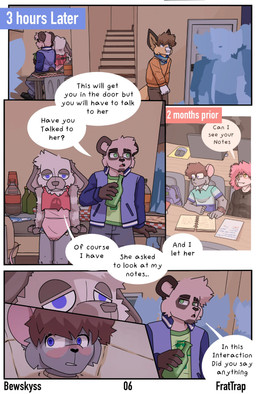 ageplay anthro beverage blue_clothing blue_eyes blue_jacket blue_topwear blush bottle clothed clothing computer computer_mouse container costume dialogue diaper electronics female flashback forced fraternity fur fursuit green_clothing green_eyes green_shirt green_topwear jacket laptop male mascot notes paper roleplay shirt soda spiral text topwear wearing_diaper bewskyss canid canine fox mammal mouse murid murine rodent absurd_res comic english_text hi_res
