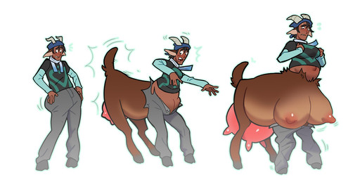 animal_ears big_breasts biped blush bodily_fluids bottomwear bottomwear_down bovid_horn breast_growth breasts brown_body brown_fur bulge bursting_out_of_clothing caprine_horn caprine_udders clothed clothing crossgender dark_body dark_skin eyewear female floppy_ears fur gender_transformation glasses goat_horn goat_tail growth hands_on_hips hooves horn horn_growth huge_breasts huge_udders human_to_taur human_torso humanoid_face looking_back male mtf_transformation multi_breast navel navel_popping near nipples panicked_look pants pants_down pants_ripping partially_clothed pink_udders pregnant pregnant_female quadruped rapid_pregnancy scarf shaky_legs shirt shocked short_tail solo species_transformation surprised sweat sweatdrop swollen_udders tagged tail taur_transformation teats topwear torn_clothing transformation transformation_sequence udders undershirt vest wearing_glasses chunkowitz bovid bovid_taur caprine caprine_taur goat goat_taur humanoid_taur mammal mammal_taur taur colored hi_res