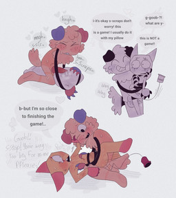 anthro blush bodily_fluids dialogue drooling duo female forced genitals grinding grunting heart_symbol hug knot knotted_penis male male/female masturbation moan musk open_mouth panicked_look penis pillow pillow_humping pushing rape saliva scared scratches sex simple_background speech_bubble sweat tail tail_motion tailwag text cloudyhehe blushcrunch_studio dandy's_world roblox goob_(dandy's_world) scraps_(dandy's_world) canid canine canis domestic_cat domestic_dog felid feline felis mammal toon_(dandy's_world) digital_media_(artwork) english_text hi_res incest_(lore)