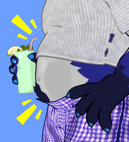 alcohol anthro belly beverage clothing container cup male mojito_(cocktail) musclegut muscular shirt slightly_chubby solo tank_top topwear underwear cheesy_dingo max_hyper max_hyper_(character) canid canine canis domestic_dog husky mammal nordic_sled_dog spitz 3d_(artwork) digital_media_(artwork) tagme