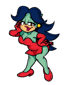 armwear big_breasts blue_hair breasts cleavage clothed clothing dress ear_piercing ear_ring elbow_gloves eyebrows eyelashes female footwear fur gloves green_body green_fur hair half-closed_eyes hand_on_face hand_on_hip handwear lips long_hair narrowed_eyes open_mouth piercing red_clothing red_dress red_eyes red_footwear red_gloves red_handwear red_lips red_shoes ring_piercing shoes simple_background slit_dress style_emulation white_background joydoink adventures_of_sonic_the_hedgehog sega sonic_the_hedgehog_(series) breezie_hedgebot_robotnik breezie_the_hedgehog eulipotyphlan hedgehog mammal 2025 low_res