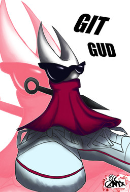 2_horns ambiguous_gender black_text cloak clothing eyewear footwear horn melee_weapon red_cloak red_clothing shoes solo sunglasses text weapon weapon_on_back scarbiteonyx hollow_knight_(franchise) team_cherry hornet_(hollow_knight) arthropod 2025 absurd_res artist_name english_text hi_res female_(lore)