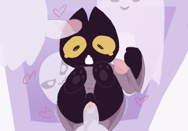 anthro black_body black_fur butt erection female female_penetrated feral forced fur genitals group heart_symbol humanoid_genitalia humanoid_penis male male/female male_penetrating male_penetrating_female open_mouth penetration penis rape sex solo_focus vaginal vein veiny_penis vulva young randomperson google google_doodle magic_cat_academy momo_(google) domestic_cat felid feline felis ghost mammal spirit absurd_res digital_media_(artwork) hi_res