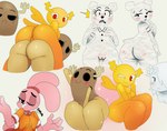 aged_up anthro antlers big_butt blush bodily_fluids breasts butt butt_from_the_front female genitals group horn looking_at_viewer looking_back nude one_eye_closed paper pussy shocked simple_background smile sweat sweatdrop thick_thighs thigh_gap white_background wide_hips wings wink sssonic2 cartoon_network the_amazing_world_of_gumball anais_watterson carrie_krueger penny_fitzgerald teri_(tawog) bear ghost humanoid lagomorph leporid mammal paper_creature rabbit spirit shape_shifter 2015 digital_media_(artwork) hi_res shaded