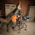 1:1 3d_(artwork) absurd_res anal anal_penetration animal_genitalia animal_penis anthro anthro_on_anthro anthro_penetrated anthro_penetrating anthro_penetrating_anthro arms_tied armwear ball_gag balls basement bdsm bdsm_gear bdsm_outfit biped black_boots black_clothing black_footwear black_latex black_shoes blender_(software) blender_cycles blue_body blue_fur bodily_fluids bondage boots bound breeding_mount breeding_slave breeding_stand brown_body brown_fur canid canine canine_genitalia canine_penis claws clothed clothing collar cuff_(restraint) cuffs_(clothing) cum cum_drip cum_dripping_from_penis cum_in_ass cum_inside cum_on_knot cum_on_penis cumshot depth_of_field digital_media_(artwork) dominant dominant_male dragonplayer dragonplayer_(character) dripping duo ejaculation elliowo erection footwear fox fur furniture gag gagged genital_fluids genitals glistening glistening_body hair hands_behind_back hi_res inside kneeling kneeling_sex knot latex latex_armwear latex_clothing latex_legwear latex_skinsuit latex_thigh_highs leather leather_clothing legs_tied legs_up legwear male male/male male_penetrated male_penetrating male_penetrating_male mammal metal_collar metal_cuffs multicolored_body open_mouth orange_body orange_fur orange_penis orgasm penetration penile penile_penetration penis penis_in_ass procyonid raccoon reflection restraints rexouium sex skinsuit slim slim_anthro slim_male slim_sub smile stocks submissive submissive_male tail teeth thigh_highs tight_clothing white_body white_fur
