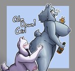 alcohol anal anthro anus_kiss beverage big_breasts big_butt breasts butt drunk duo female female/female fur genitals nipples nude oral rimming sex simple_background substance_intoxication tail tongue dannycris121 undertale undertale_(series) toriel bovid caprine goat mammal