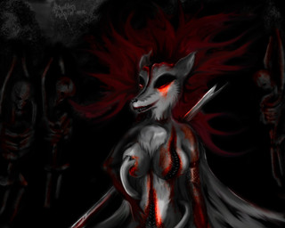 blood bodily_fluids bone breasts corruption cosmic_horror dark death female fur gore grey_body grey_fur grimdark hair nightmare_fuel red_hair rib_cage skeleton solo violence brothergabriel creepypasta lovecraftian_(genre) zalgo_(creepypasta) canid canine canis flesh_creature mammal monster wolf 2012 5:4 digital_media_(artwork)