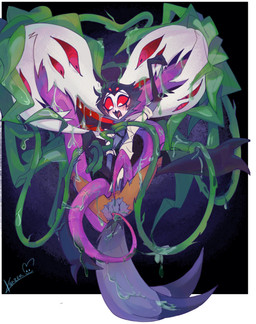 3_toes ambiguous_gender anthro assisted_exposure bdsm beak big_dom_small_sub black_background blush bodily_fluids bondage bottomwear bound captured cheek_tuft clothed clothing dangling dominant dominant_ambiguous dripping drooling facial_tuft feathers featureless_crotch feet fist fuzzy green_tentacles green_vines grey_body grey_feathers group head_tuft helpless imminent_sex larger_ambiguous leaf long_tongue looking_at_another looking_at_partner looking_down looking_pleasured male male/ambiguous multi_eye nervous open_mouth open_smile pants partially_clothed pink_tongue plant plant_sex pupils questionable_consent raised_arm red_eyes restrained restrained_by_tentacles restraints saliva scared scaroused sentient_plants shirt simple_background size_difference smaller_male smile submissive submissive_male suspended_via_tentacles suspension suspension_bondage tail tail_feathers tapering_tongue tentacle_around_arm tentacle_around_leg tentacle_around_neck tentacles toes tongue tongue_on_crotch tongue_out topwear torn_bottomwear torn_clothing touching_crotch trio tuft vine_bondage vine_tentacles vines white_body white_pupils wide_eyed kanzer_ghost hellaverse helluva_boss stolas_(helluva_boss) avian bird demon elemental_creature flora_fauna owl owl_demon plant_monster absurd_res hi_res signature