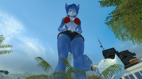 anthro bra breasts cleavage clothed clothing female macro solo swimwear tropical underwear mrfreeman98 warfaremachine_(modeler) nintendo star_fox krystal_(star_fox) warfare_krystal canid canine fox mammal 16:9 3d_(artwork) digital_media_(artwork) hi_res widescreen