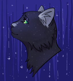 feral male simple_background solo star star_spots warriors_(book_series) domestic_cat felid feline felis mammal digital_media_(artwork) headshot_portrait hi_res pixel_(artwork) portrait