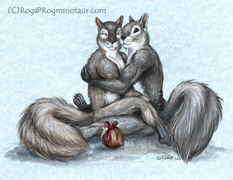 acorn anthro duo food fruit male male/male nut_(fruit) plant simple_background straddling whiskers rog_minotaur mammal rodent sciurid tree_squirrel 2000