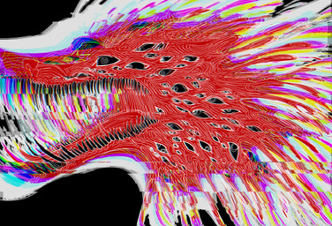 ambiguous_gender glitch multi_eye multi_teeth schizophrenia teeth tongue tongue_out vent_art conditional_dnp epilepsy_warning zer0rebel4 canid canine mammal 2026 absurd_res chromatic_aberration hi_res