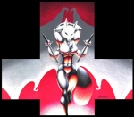 4_arms anthro arty_crop big_breasts breasts dagger female fur genitals melee_weapon membrane_(anatomy) membranous_wings multi_arm multi_limb no_pupils nude pussy solo tail tattoo thigh_gap weapon white_body white_fur wide_hips wings ashtoreth canid canine demon fox mammal 1994