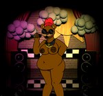 anthro beanie big_breasts biggie_freddy breasts brown_nipples clothing crossgender electronics eyewear female genitals glasses hat headgear headwear jewelry microphone nipples obese obese_anthro obese_female overweight overweight_anthro overweight_female solo wide_hips barnyard_(series) five_nights_at_freddy's nickelodeon scottgames biggie_cheese freddy_(fnaf) bear mammal 2022