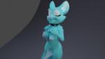 anthro blue_body blue_fur breasts collar disembodied_hand duo female fur masturbation solo_focus bananastheleech kraft_trio felid feline mammal 16:9 3d_(artwork) digital_media_(artwork) hi_res widescreen