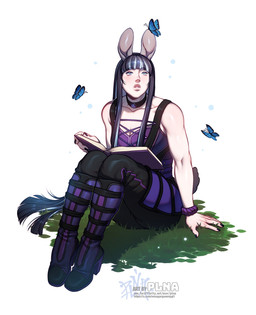 5_fingers bangs biped boots clothed clothing female feral fingers footwear grass hair long_hair looking_at_viewer plant shoes simple_background solo text three-quarter_view white_background plna animal_humanoid arthropod butterfly humanoid insect lepidopteran mammal mammal_humanoid species_request artist_name english_text hi_res