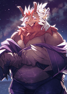 asian_clothing beach belly black_body black_feathers blush clothed clothing east_asian_clothing eyes_closed feathers hair horn horned_bird japanese_clothing male overweight overweight_male ponytail raised_clothing red_body red_feathers white_body white_feathers 1boshi anothereidos_of_dragon_vein_r kancrow avian bird corvid corvus_(genus) crow oscine passerine hi_res